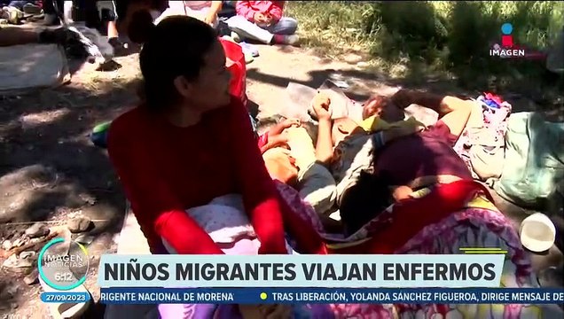 Niños migrantes viajan enfermos en su camino hacia Estados Unidos