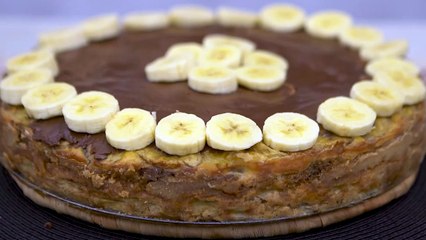 Torta de banana com chocolate