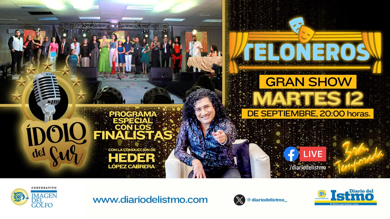 #Teloneros   Invitados : Finalistas de la segunda generación de  "Ídolo del Sur"  Con: Heder López