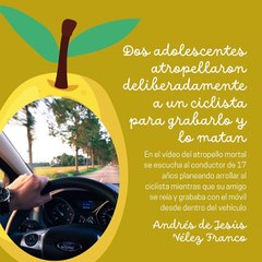 -ANDRÉS DE JESÚS VÉLEZ FRANCO- ¡ADOLESCENTES ATROPELLARON A UN CICLISTA Y LO GRABAN! (PARTE 1) (@AndresdeJesus90)