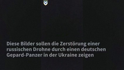 Hier zerstört ein Gepard-Panzer eine russische Drohne