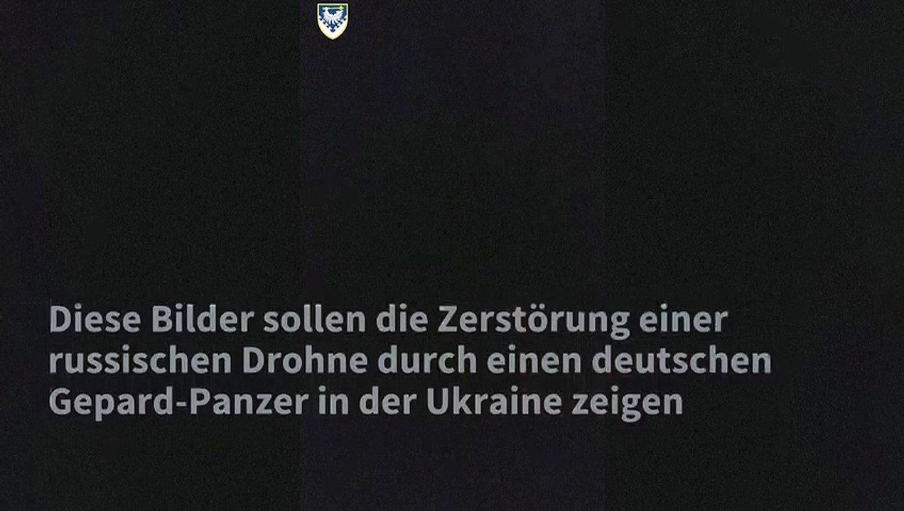 Hier zerstört ein Gepard-Panzer eine russische Drohne