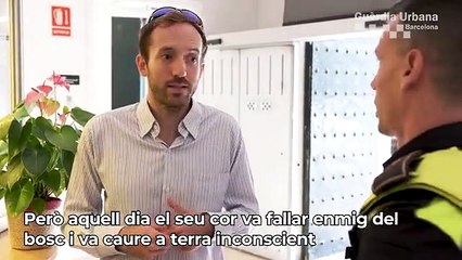 Dos guardias urbanos salvan la vida a un vecino de Barcelona