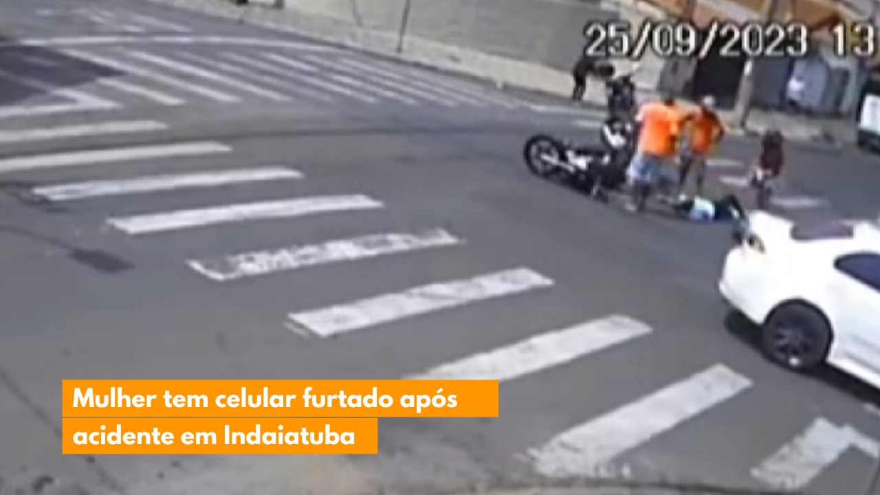 Mulher tem celular furtado após acidente em Indaiatuba
