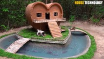 Cute dog rescue and build Loving Dog House Build House for Puppies in village