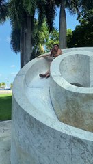 Woman Thumps Off Slide