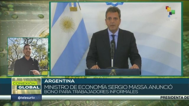 Sergio Massa anuncia aprobación de bono para trabajadores del sector informal en Argentina