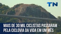 Mais de 30 mil ciclistas passaram pela Ciclovia da Vida em um mês