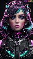 glamcore girl, in the style of beeple, hyper-realistic, high dynamic range, rich colors, lifelike textures, 8K UHD, high color depth