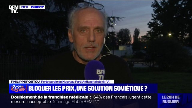Blocage des prix: Ça apparaît comme une mesure d'urgence à appliquer immédiatement (...) mais le fond du problème, c'est qu'il y a un système qui ne fonctionne pas , pour Philippe Poutou (NPA)