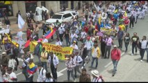 Manifestazione a Bogotà in sostegno del governo colombiano