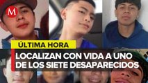 Localizan con vida a 1 de los 7 jóvenes desaparecidos en Zacatecas