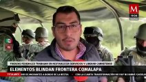 Fuerzas armadas blindan frontera Comalapa para restablecer servicios y liberar carreteras