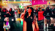 Maribel Guardia EXPLOTA de emoción al ver a su hijo Julián en Times Square