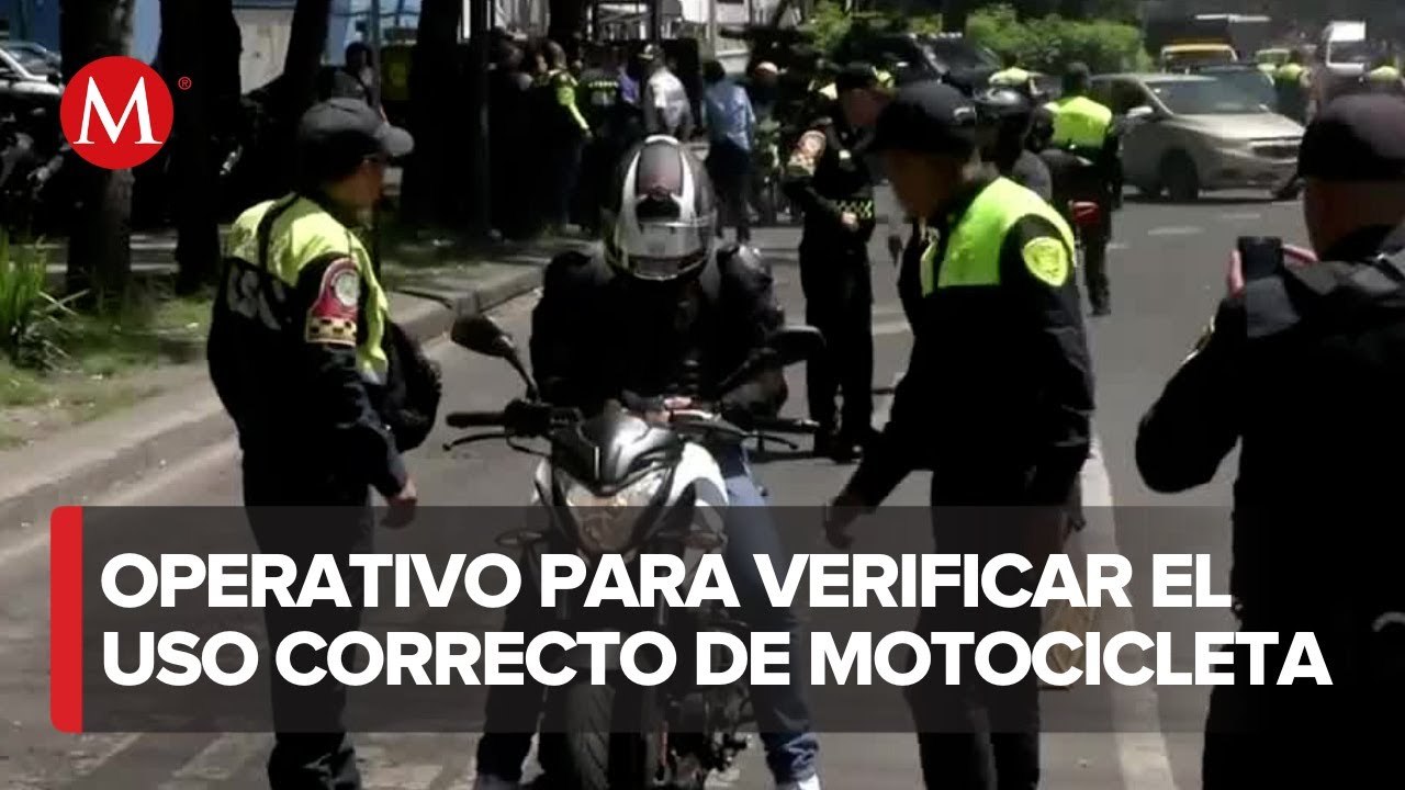 Realizan operativos en CdMx para verificar el uso correcto de motocicletas