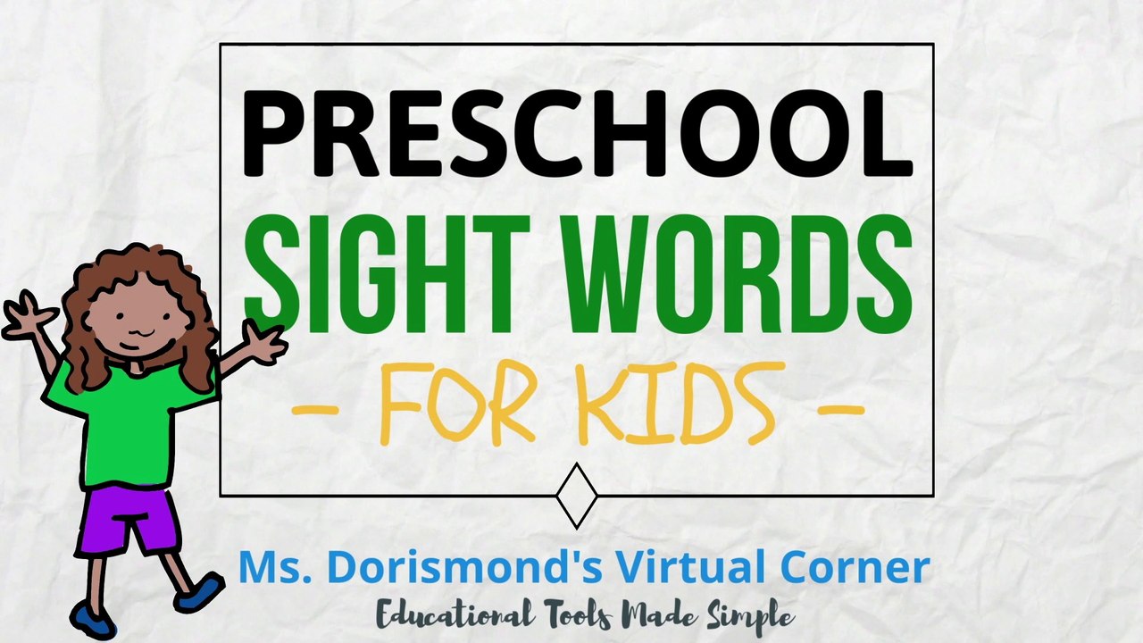 Preschool Sight Words for Kids