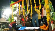 Ganesh Immersion Grandly Going On At Tank Bund With Heavy Cranes _ Hyderabad _ V6 News