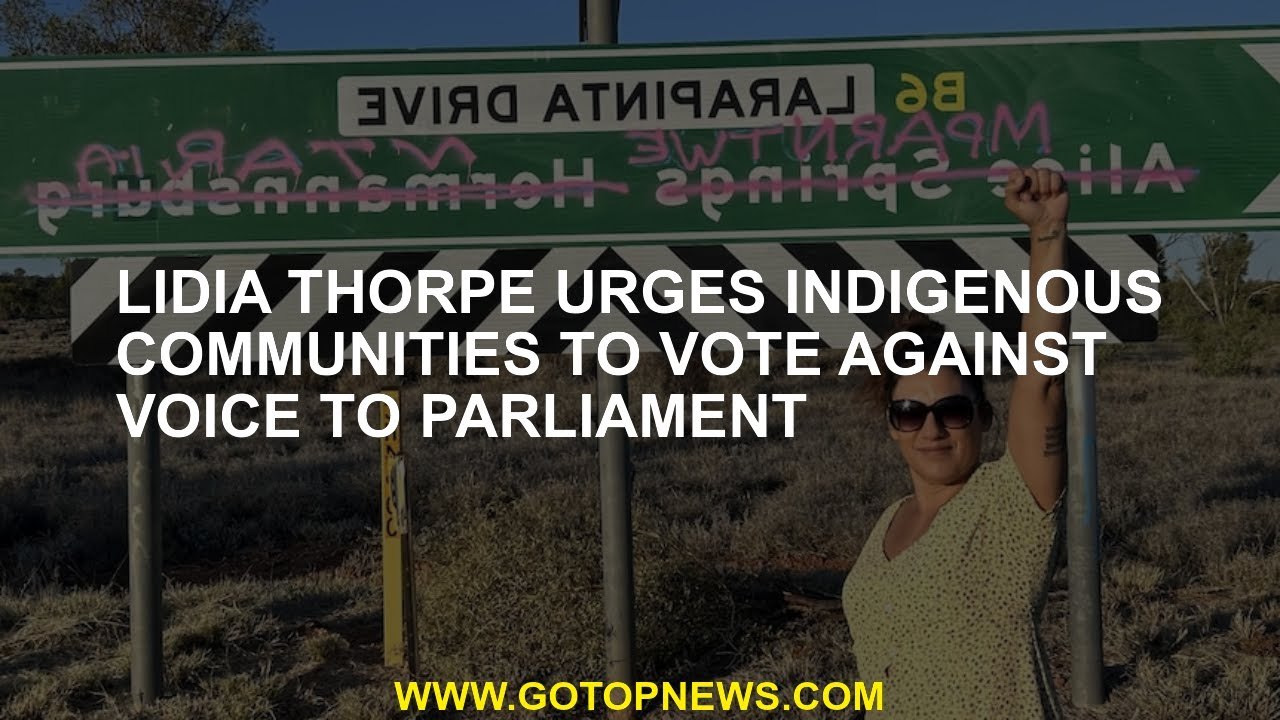Lidia Thorpe urges Indigenous communities to vote against Voice to Parliament