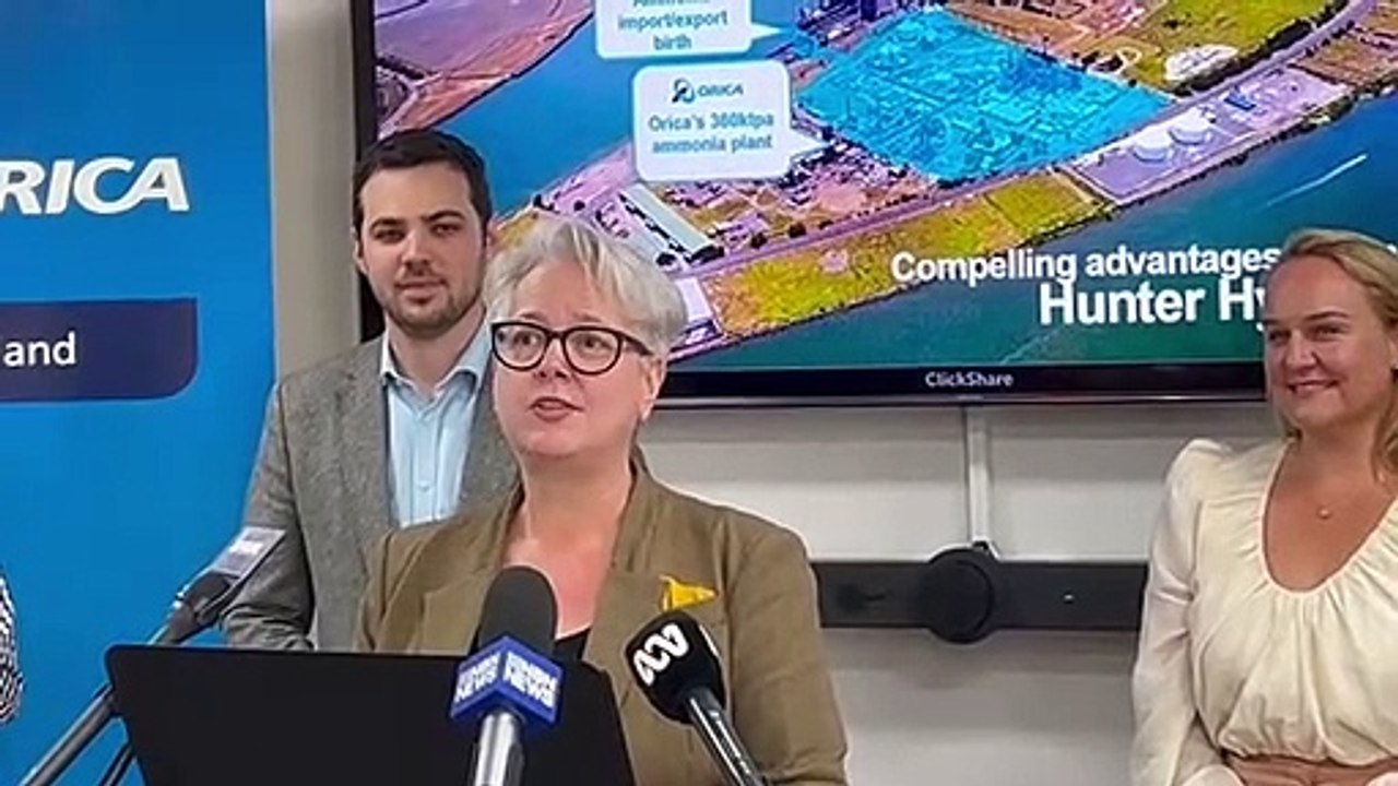 NSW Energy and Environment Minister Penny Sharpe at Orica Kooragang ...