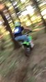 Guy Falls Off Bike After Hitting Tree Root During Off Road Race
