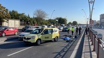 Taksiye çarpan motosikletin sürücüsü hayatını kaybetti