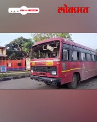 कंटेनर आणि बसचा अपघातामध्ये कंडक्टरचा मृत्यू तर चार विद्यार्थीसह प्रवासी  जखमी