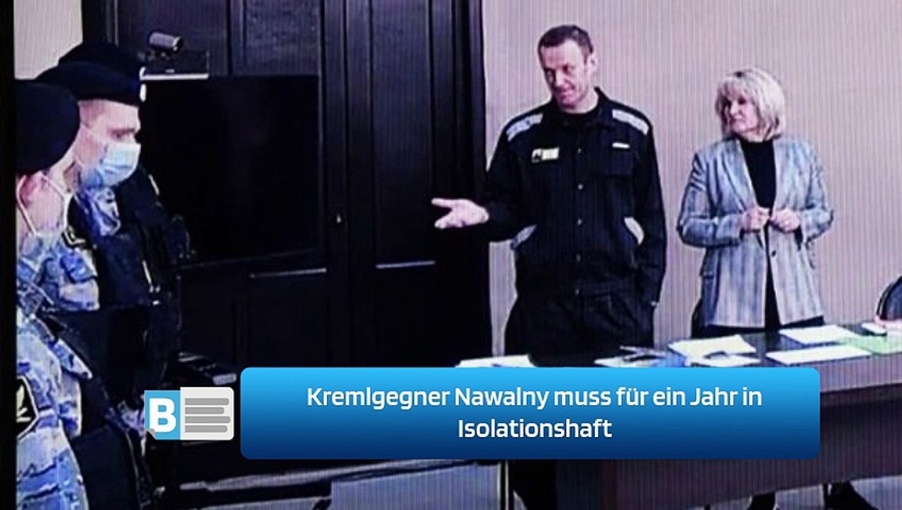 Kremlgegner Nawalny muss für ein Jahr in Isolationshaft