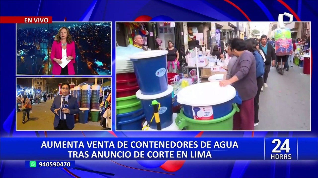 Aumenta venta de contenedores de agua tras anuncio de corte en Lima