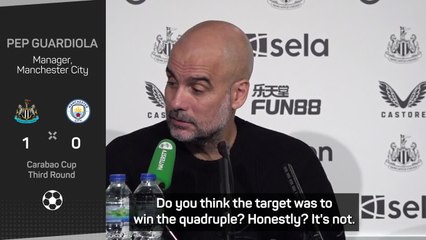 Guardiola not at all bothered by Carabao Cup exit
