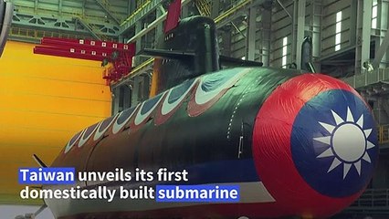 Taiwan unveils first domestically built submarine
