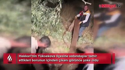 Su borusundan çıktı! Yılan zannettiler, tam 15 metre uzunluğunda