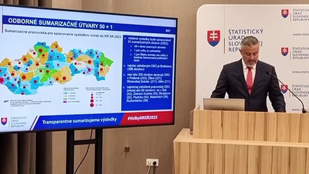 ZÁZNAM: ŠÚ SR: Priebežné výsledky sa budú zverejňovať na webe volbysr.sk