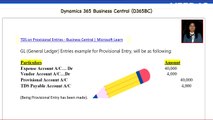 TDS Provision journal entries in D365BC | Provisional Entry in Business Central | Mode: Single Entry | Provision for TDS || HINDI