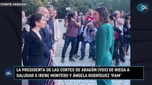 La presidenta de las Cortes de Aragón (Vox) se niega a saludar a Irene Montero y Ángela Rodríguez ‘Pam’