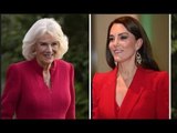 La reine Camilla canalise Kate intérieure avec une robe rouge saisissante lors d'une visite marquant