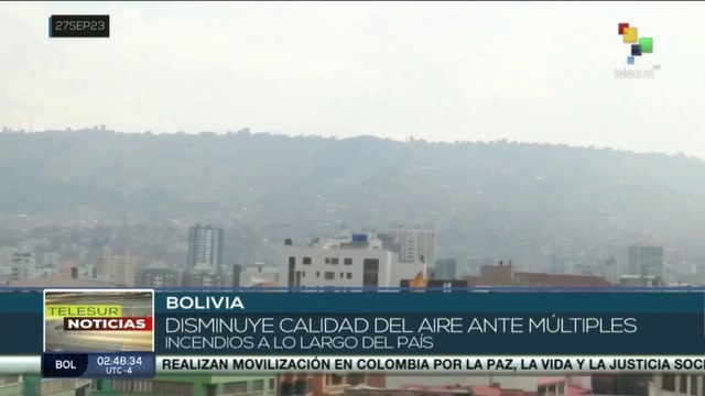 Bolivia: Disminuye la calidad del aire debido a múltiples incendios
