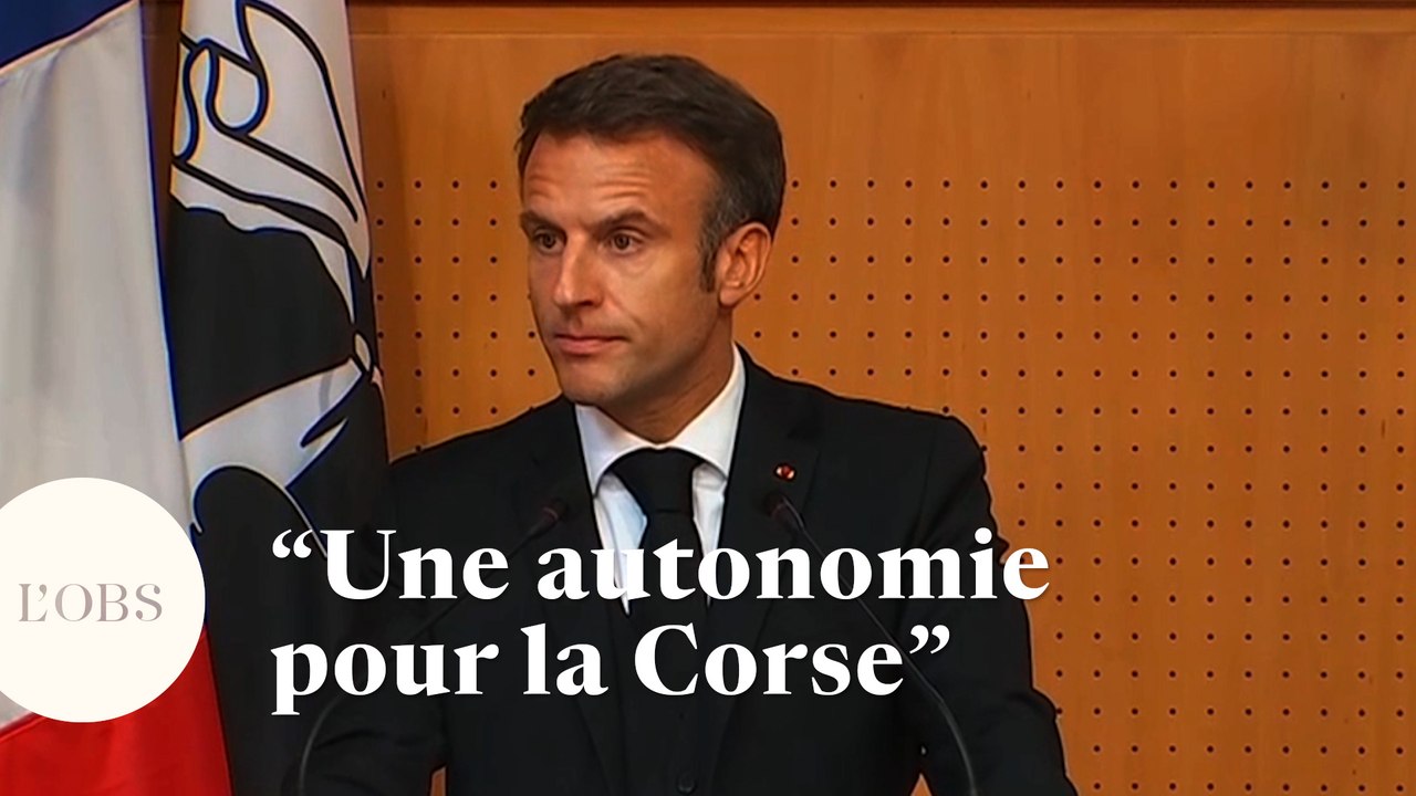 Corse : Emmanuel Macron propose une autonomie et l'entrée de l'île dans la Constitution