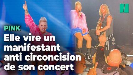 Pink a viré un manifestant anti circoncision en plein concert lors de sa tournée « Summer Carnival »