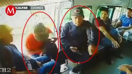 En Naucalpan, EdoMéx, dos sujetos despojan a pasajeros en 20 segundos