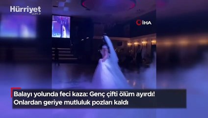 Balayı yolunda feci kaza: Genç çifti ölüm ayırdı