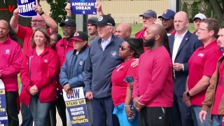 Donald Trump Gives Speech at Non-Union Auto Parts Producer During Auto-Union Strike