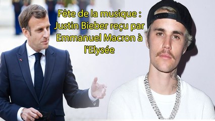 Justin Bieber reçu par Emmanuel Macron à l'Elysée