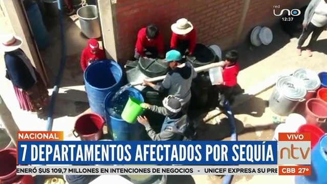 Sequía en 7 departamentos de Bolivia
