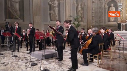 Download Video: Mattarella al concerto per Giovanbattista Cutolo al Quirinale