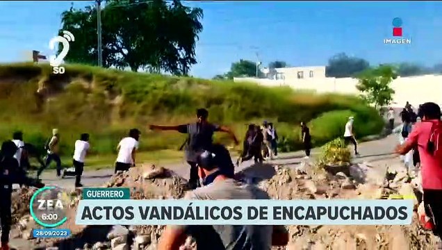 Encapuchados vandalizan el Palacio Judicial de Iguala, Guerrero