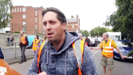 Stop Oil protesters in Portsmouth on Thursday 28th September 2023