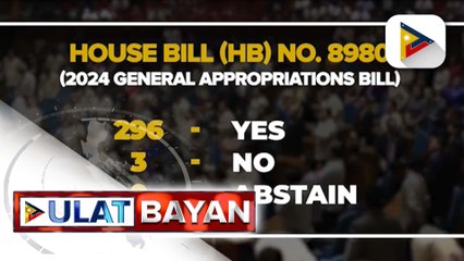 Mahigit P5T panukalang national budget sa 2024, aprubado na sa Kamara