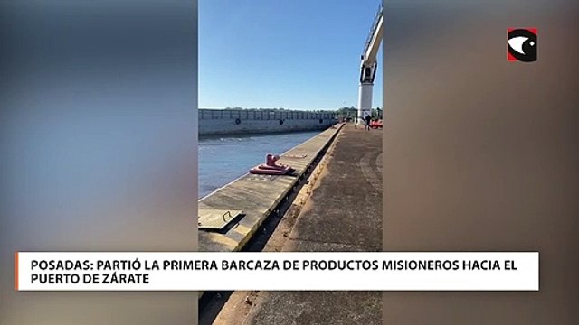 Posadas: partió la primera barcaza de productos misioneros hacia el Puerto de Zárate