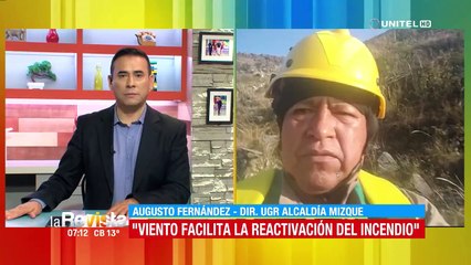 Cinco días de incendio en Mizque, el viento reaviva las llamas y alcanzan zonas inaccesibles