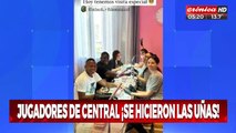 Jugadores de Rosario central....¡se hicieron las uñas antes del superclásico!